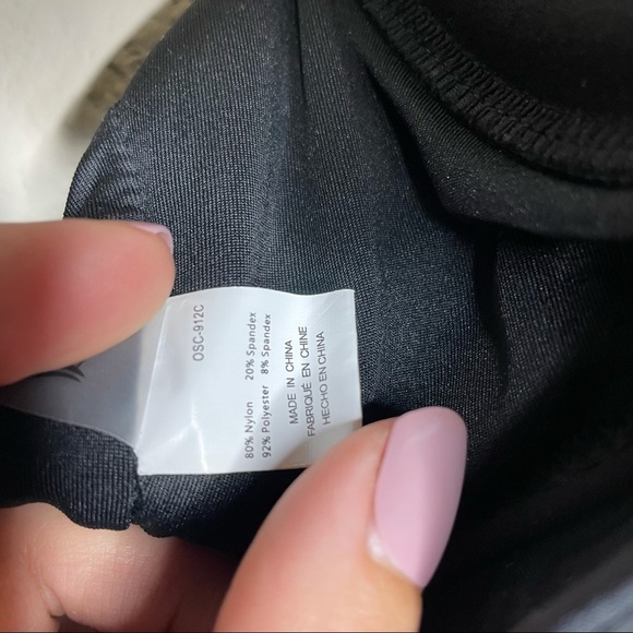 Medium One Piece Bathing Suit Black top Floral bottom - Picture 5 of 7